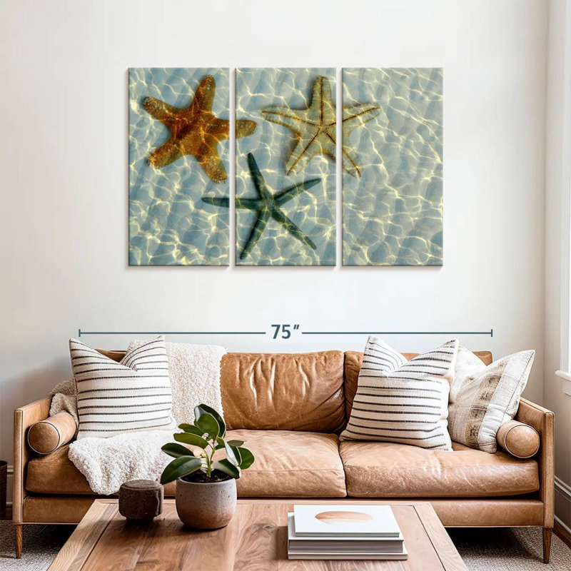 Brampt Underwater Trio Starfish, 36" H x 57" W