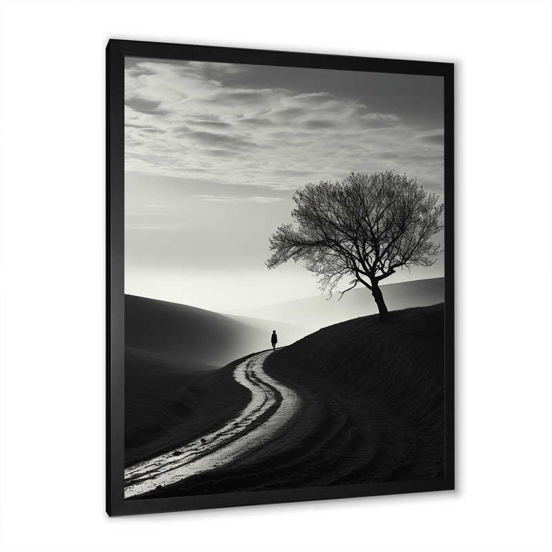 Harmonic Horizon Minimalisme, photographie sur toile, Cadre simple noir, H 20 po x l 12 po x P 1 po