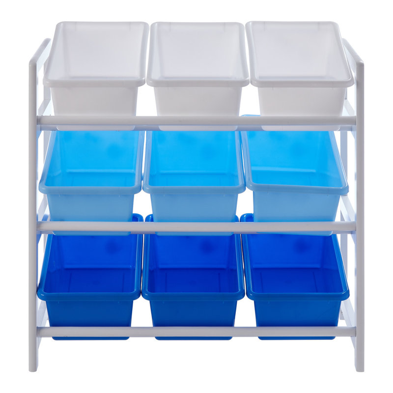 Abieyuwa Plastic Bin Toy Organiser, Blue/White