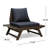 Dark Grey Furniture With Spill- Lining And Enlarged Seat Wood Cushion Broad Panel -