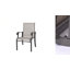 Chaises de salle à manger d'extérieur 2 pièces en textilène avec design ergonomique, beige