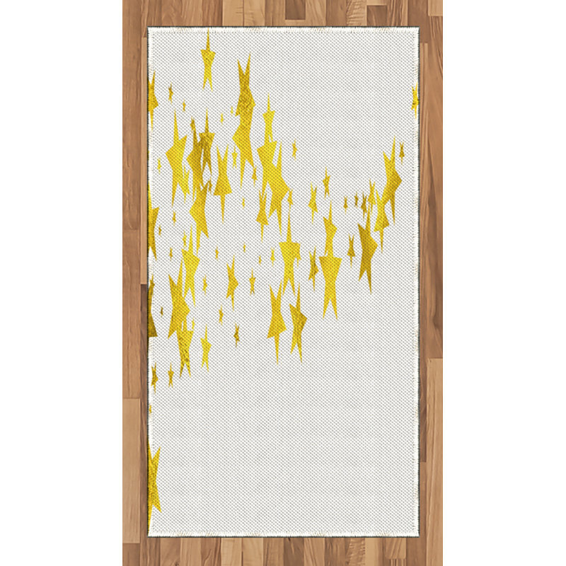 Stars High Density Long Fiber Poly Threads Decorative Area Rug Carpet, Rectangle 2'7" x 5'