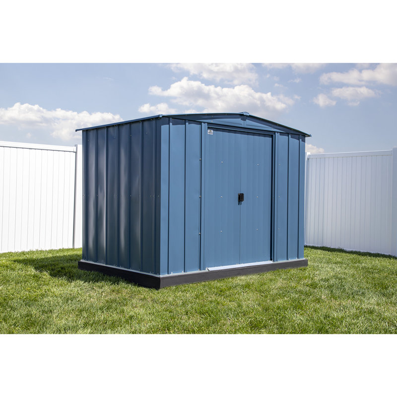 Classic Steel Storage Shed, 8X6, Blue Grey, Blue 