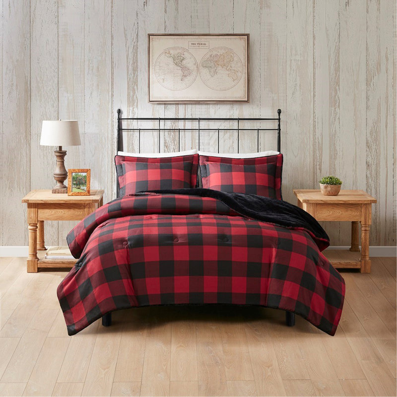 Ensemble d'édredon en duvet synthétique de très grande taille en laine et en fausse fourrure très grand / très grand californien