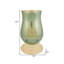 Porte-bougie 14 "en verre de mercure vert avec bougie