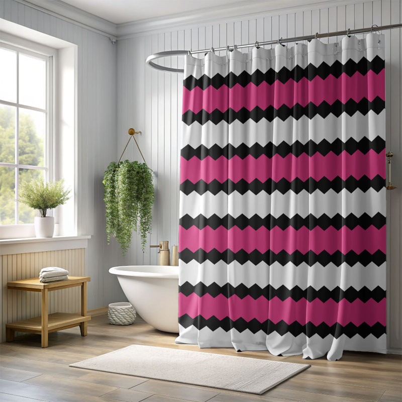 Ebony Love - Rideau de douche Premium 2, H 74 po x l 71 po