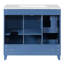 Meuble-lavabo moderne 36 po avec poignées corrosives, tiroirs de rangement intelligents et tablettes réglables Instructions d'assemblage faciles, tablette, tiroir standard
