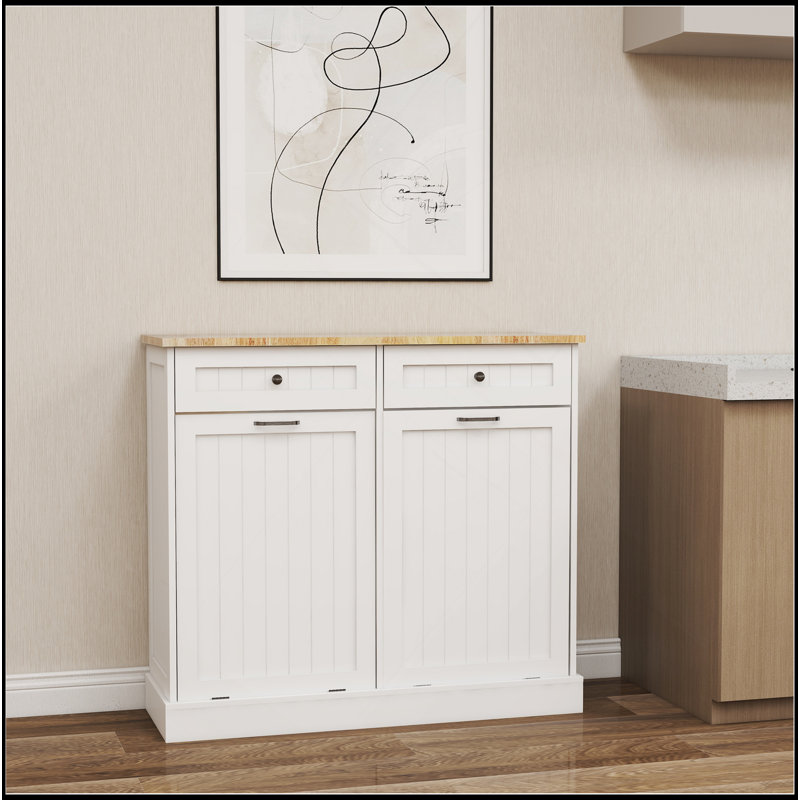 Armoire à déchets polyvalente et élégante avec plusieurs compartiments