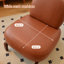 Chaises d'appoint confortables, chaise sans accoudoirs moderne en similicuir pour la maison