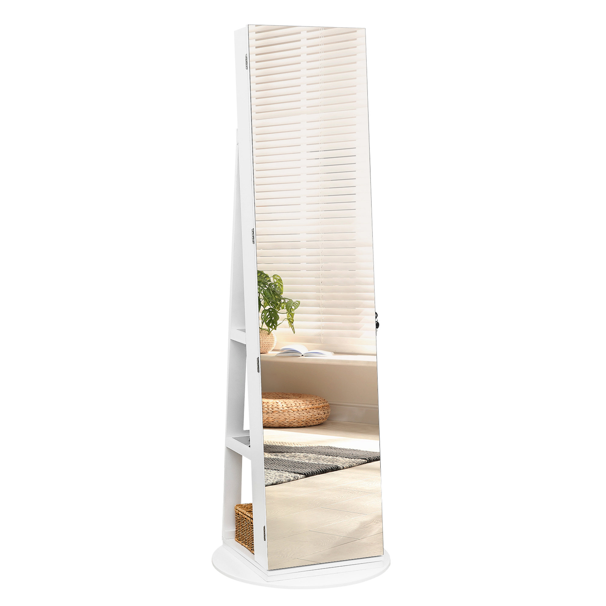 Latitude Run® Jewelry Armoire with Mirror | Wayfair