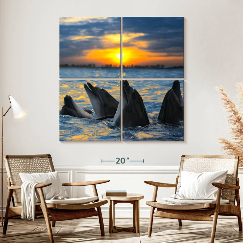 Brampt Grand Cayman Dolphins, 57'' H x 57'' W