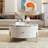 Modern Round Coffee Table with Drawers-118305053