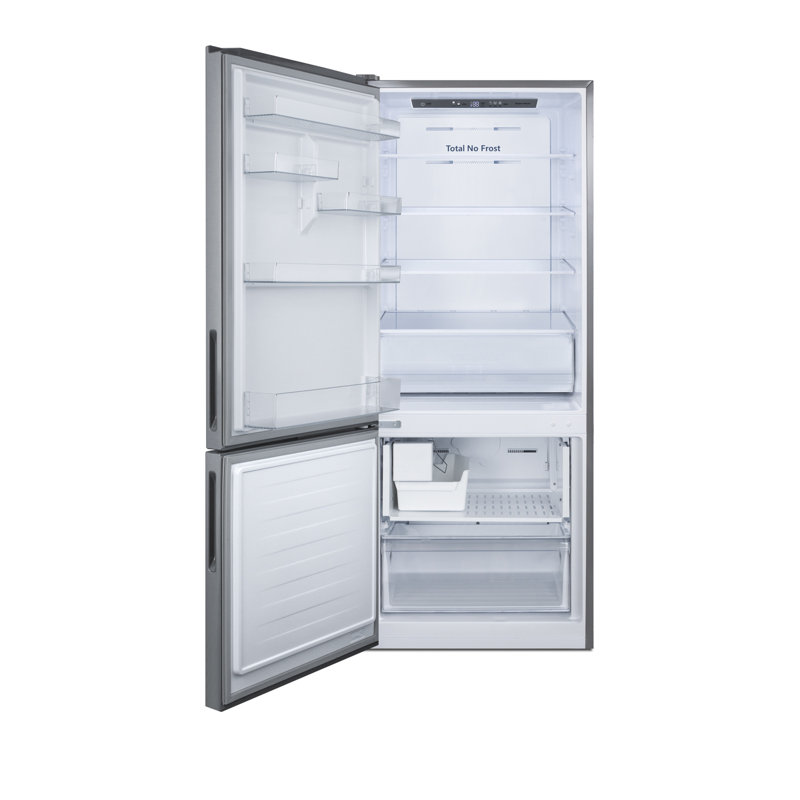 Summit Appliance 28" 14.6 Cubic Feet Bottom Freezer Refrigerator with Water and Ice Dispenser, Left Handed