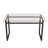 51" Modern Minimalist Rectangular Glass Dining Table For 4-6 With 0.31" Tempered Glass Tabletop And Black Chrome Metal Legs, Writing Table Desk, For Kitchen Dining Living Room (0 Damage)