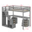 Lit mezzanine avec commode, bureau et bande lumineuse-1700144681