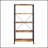 5-Shelf Bookcase In Antique Nutmeg With Black Metal Frame,  For Rustic And Modern Interiors-809467443