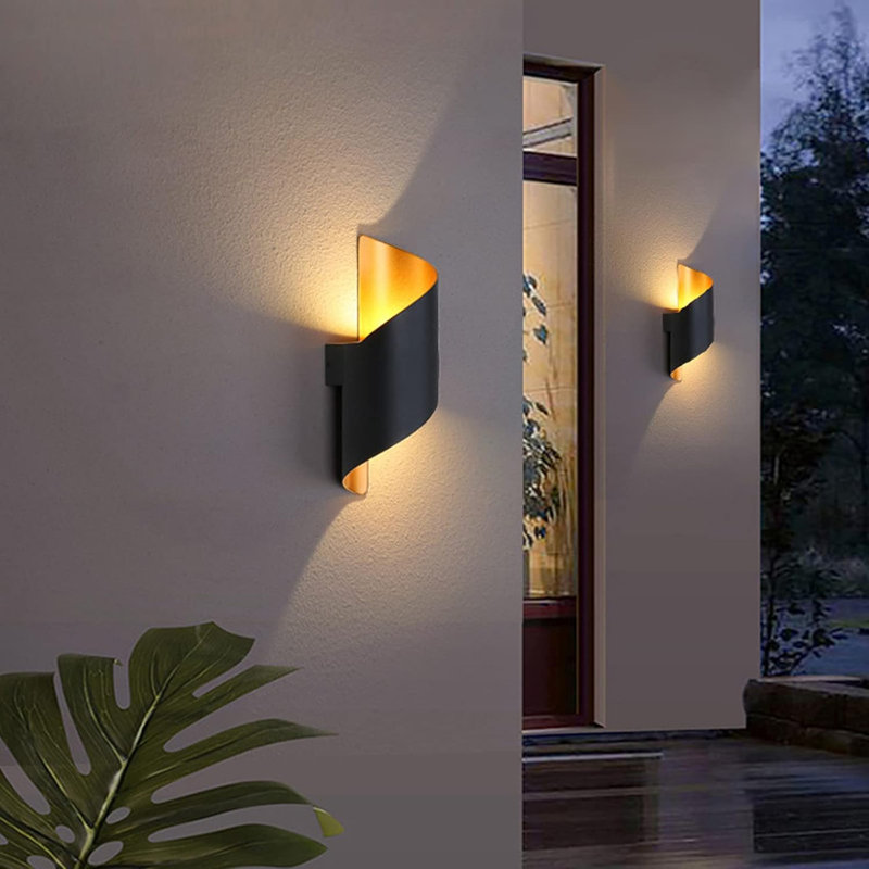 Matte Black 28cm H Outdoor Sconce