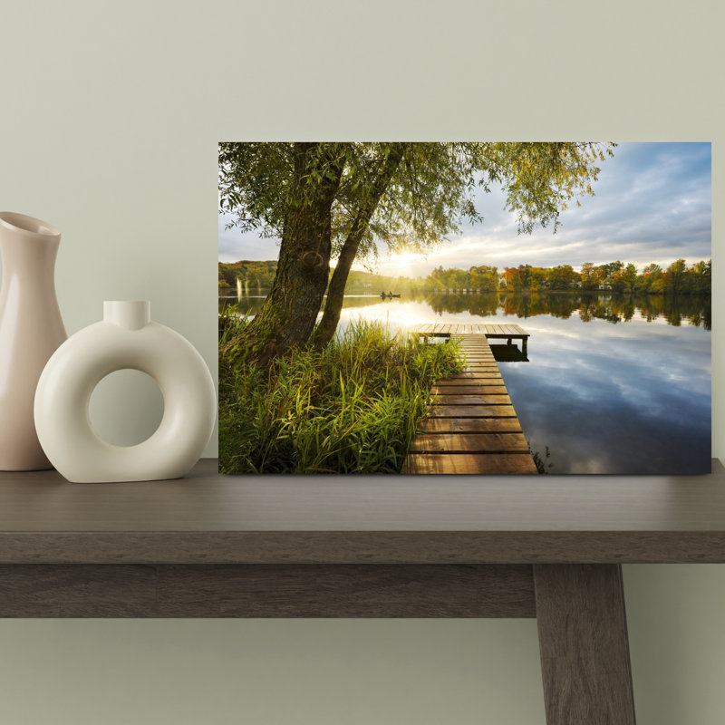 Sans titre, impression abstraite romantique de paysage contemporain de forêt, H 12 po x l 18 po