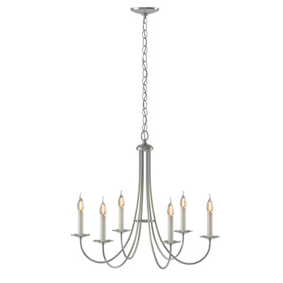 Simple Sweep 6-Light Candle Style Classic/Traditional Chandelier