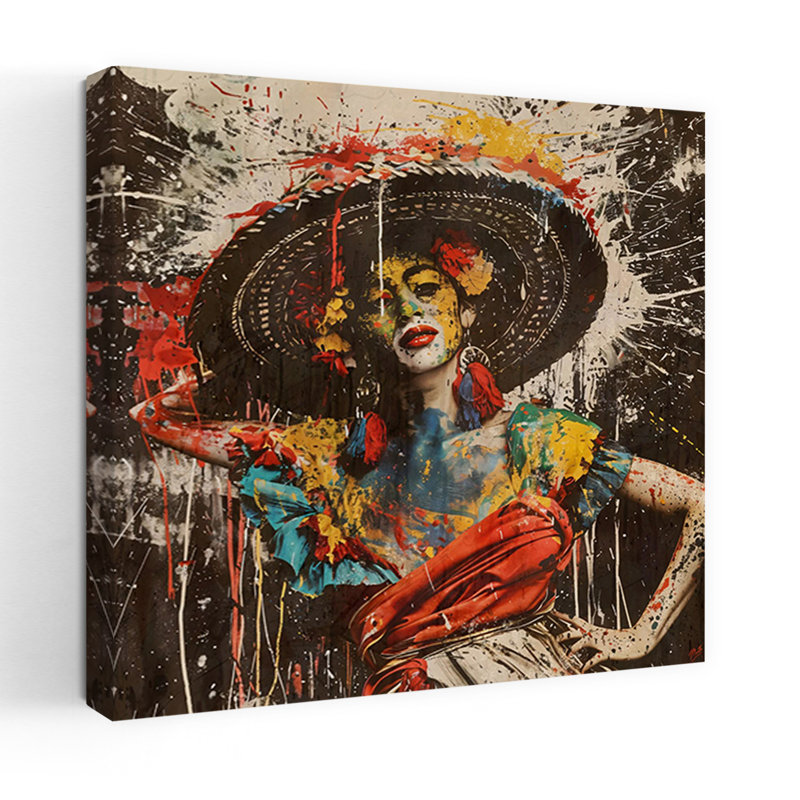Art urbain contemporain La Mexicana IV, H 18 po x l 18 po