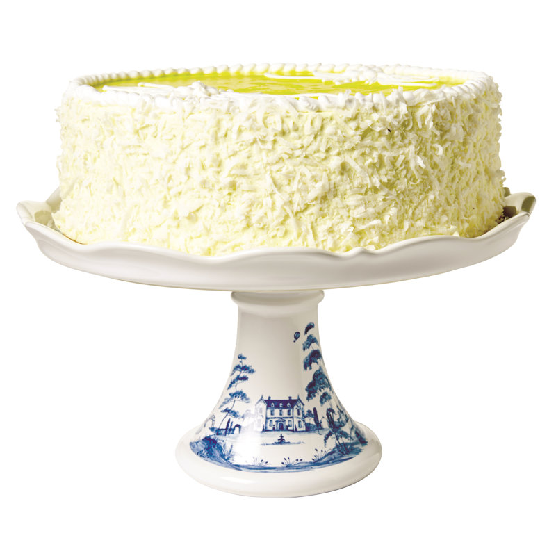 Country Estate Cake Stand, Delft Blue/White