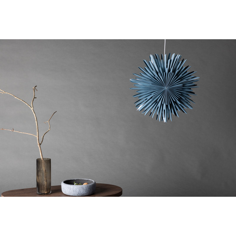 Brooklana 1 - Light Geometric Pendant, Grey/Blue, 80cm H x 80cm W x 80cm D