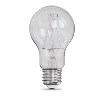 Feit A19 E26 (Medium) Filament LED Bulb Adjustable White 60 Watt Equivalence 2 pk