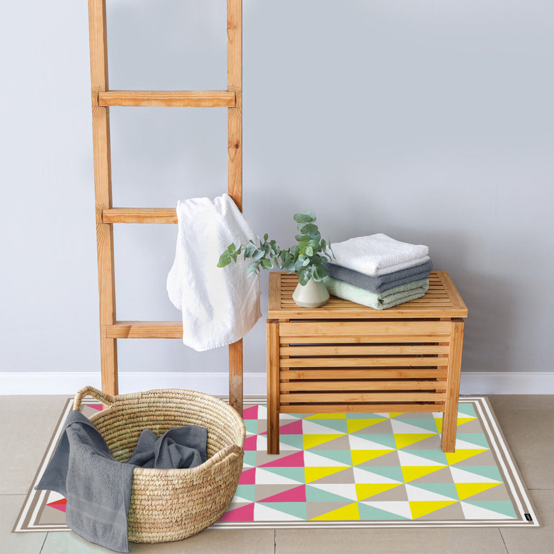 Edie Non-Slip Geometric Doormat, 65 x 85 cm