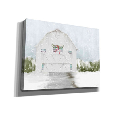 «Christmas Barn» par House Fenway, art mural sur toile