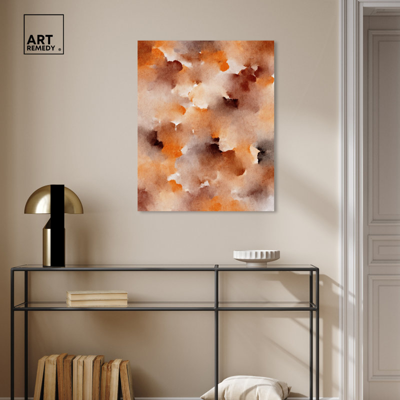 Pêche séchée au sirop caramel, Toile tendue, H 30 po x l 24 po