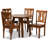 Luma 5-Pc Dining Set in Transitional Walnut Finished, 37.4'' H X 17.9'' W X 19.9'' D-702255194-702255189