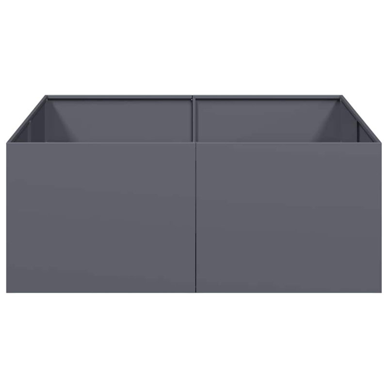 Planter 100X100Cm Steel, Anthracite, 40cm H x 100cm W x 100cm D