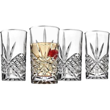 Dublin Cut Crystal Whiskey Glasses, Set of 4