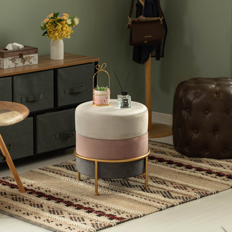 Rheda Velvet Ottoman