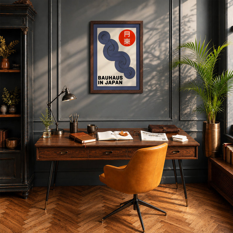 Bauhaus In Japan Geometric - Print, Unframed, A4 - 29.7 x 21.0 cm
