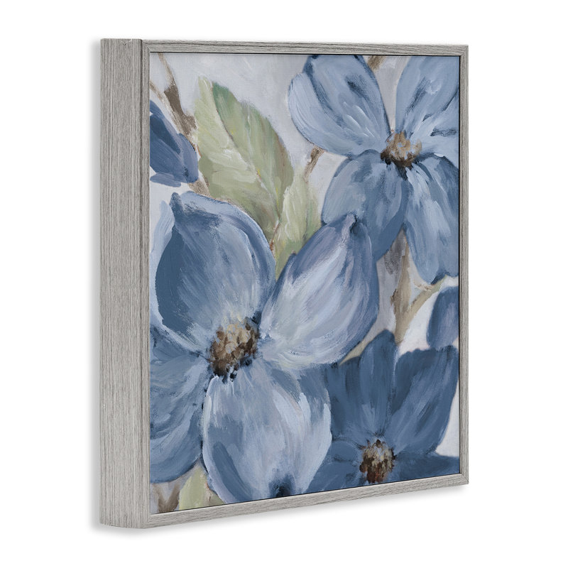 «Silent Blue Bloom», art de la giclée encadrée par Lanie Loreth, Estampe numérique Farmhouse, H 12 po x l 12 po