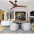 52"  Lowe Profile Black Ceiling Fan without Light