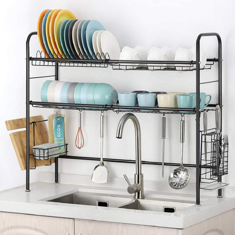 Panier à vaisselle en acier inoxydable, H 13,7 po x l 16,3 po x P 9,6 po
