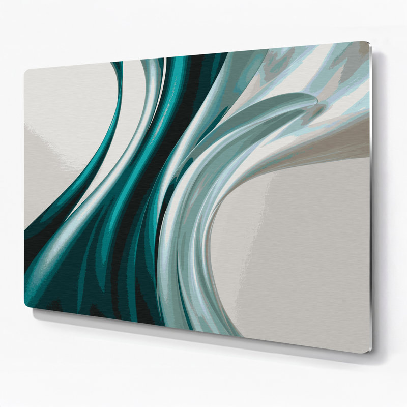 Gradient Abstract 67, art mural gris en métal, H 11 po x l 14 po