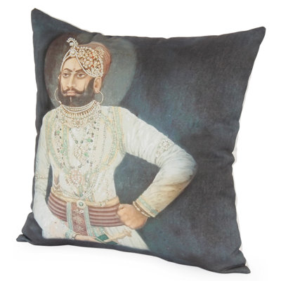 Embroidered Cotton Throw Pillow