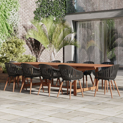 Kbeta Rectangular 10 - Person 79" Long Dining Set