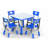 Whiteboard Adjustable Square 4 Students Activity Table