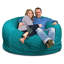  | Fauteuil à billes 3 pi | Rembourrage en mousse - Housse lavable amovible, suède bleu sarcelle-1482418584-1500567339