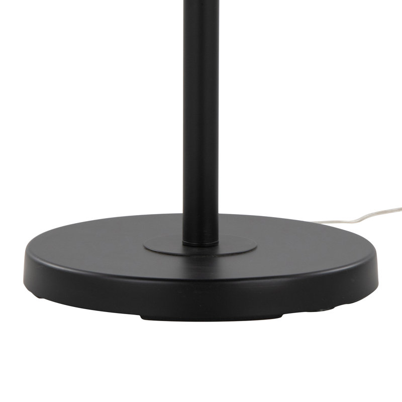 Lampe sur pied contemporaine en métal, Noir mat