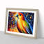 Bird Painting Abstract - Single Picture Frame Print-526818370-526818383