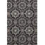 Tapis noir lavable à motif floral noir-328445580