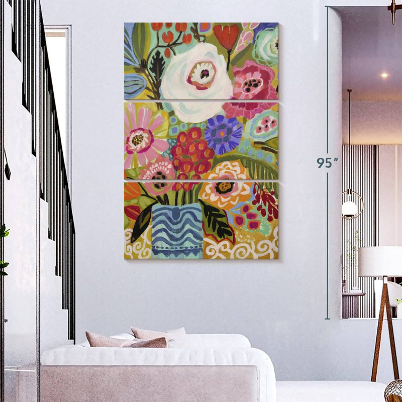 Harnek fleurs fraîches dans un vase II, H 74 po x l 48 po