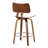 Brinson Mid-Century Faux Leather and Wood 26" Counter Stool with Swivel, Set of 3-952081158