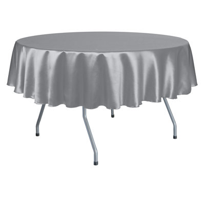 Ultimate Textile Herringbone - Fandango 72-Inch Round Tablecloth, Silver Grey