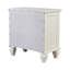 Table de chevet 3 en blanc crème avec plateau escamotable